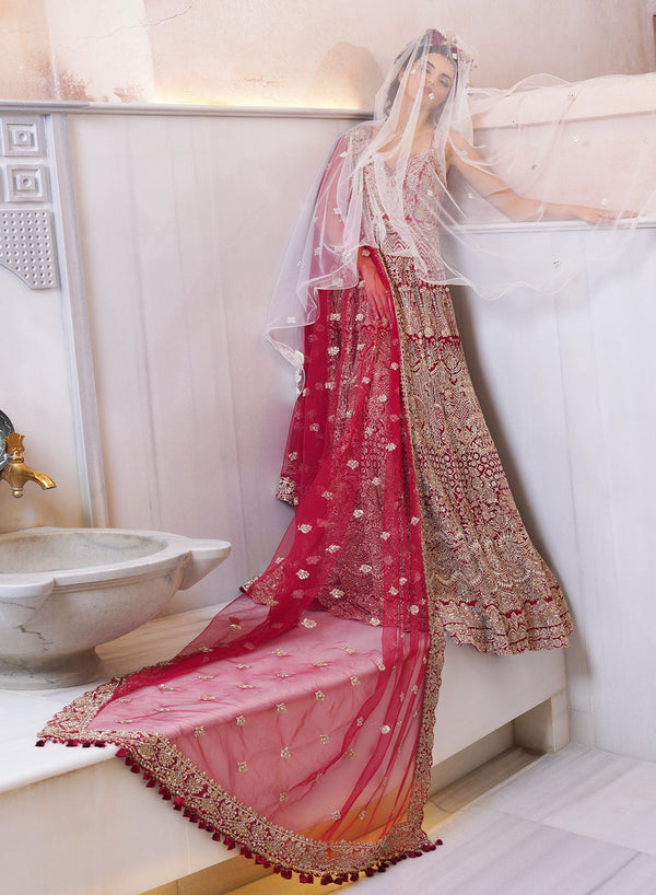 Khushboo's - Embroidered 16 Panel Bridal Gown