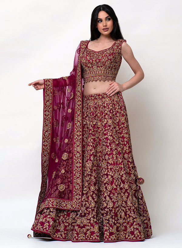 Panache - Magenta Lehenga Choli P002