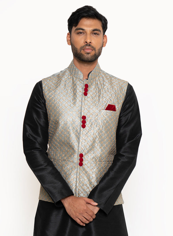 Sache - Waistcoat - Criss Cross SCK6-Grey